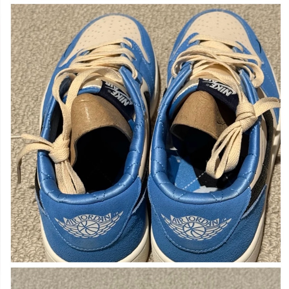 Nike Blue and Black Sneakers Premium Leather High-Top - Picture 3 of 6